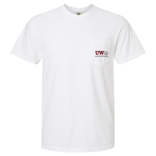 Comfort Colors Unisex Heavyweight Pocket T-Shirt -- White (Embroidery)