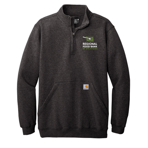 Carhartt Midweight 1/4-Zip Mock Neck Sweatshirt Embroidered-- Carbon Heather