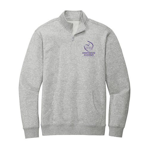 District V.I.T. Fleece 1 / 4-Zip -- Light Heather Grey
