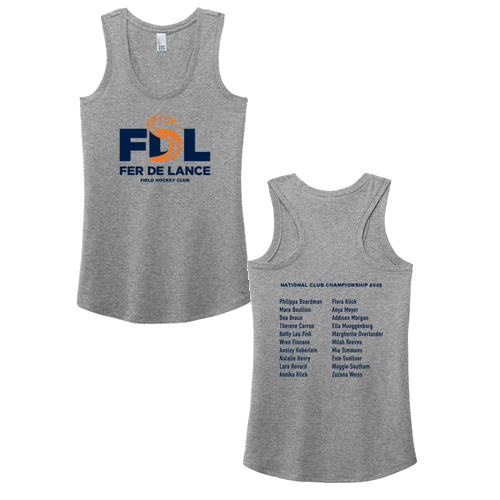 Ladies District Made Soft Perfect Tri Racerback Tank -- Grey Frost, U14