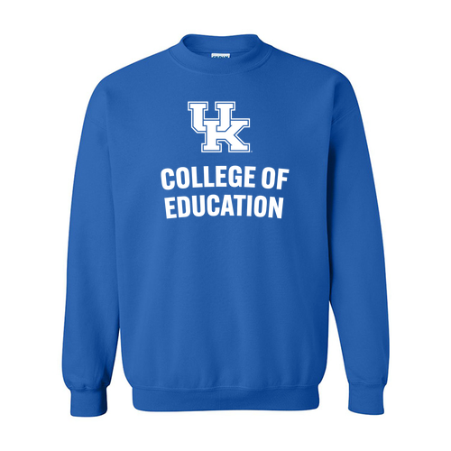 Gildan Crew Neck Sweatshirt College of Education-- Royal