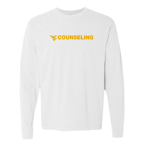 Comfort Colors Unisex Garment-Dyed Heavyweight Long Sleeve T-Shirt -- White