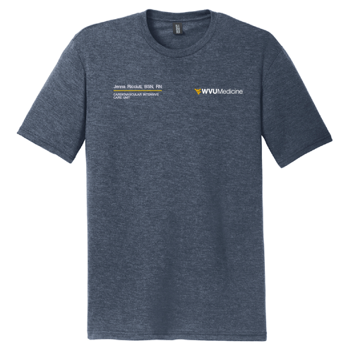 District Made Mens Perfect Tri Crew Tee -- Navy Frost