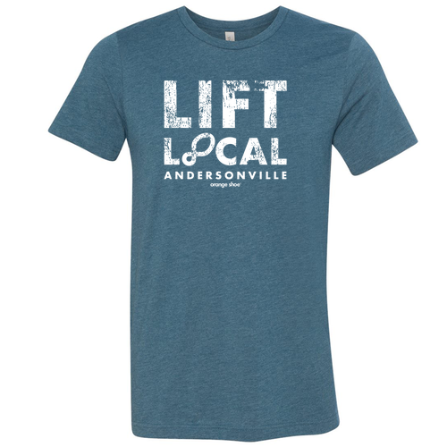 Lift Local Unisex Tee -- Heather Deep Teal