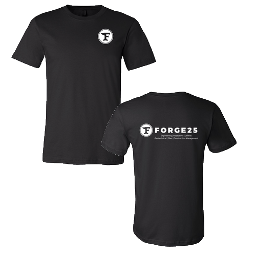 Forge25 Unisex Jersey T-Shirt -- Black