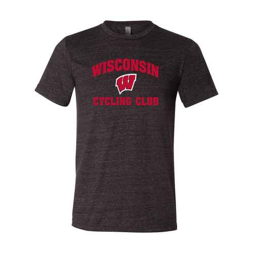 Wisconsin Cycling Club T-Shirt -- Charcoal Black Triblend