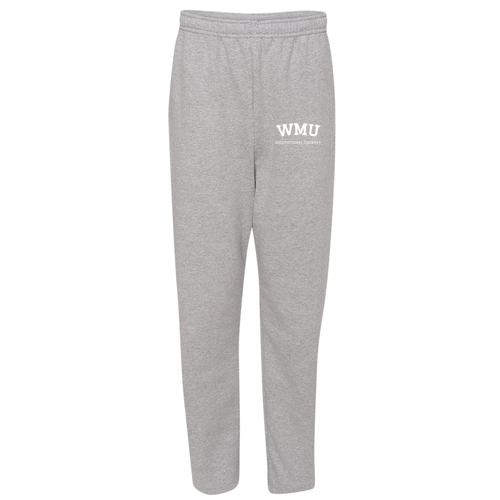 WMU Occupational Therapy Jerzees Open Bottom Sweatpants w. Pockets -- Athletic Heather