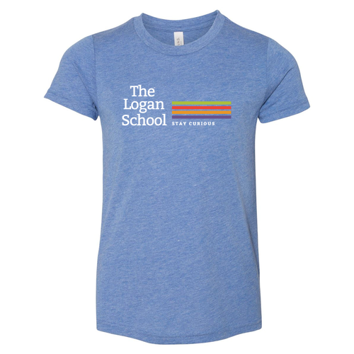 Bella Canvas Youth Triblend Jersey Short Sleeve Tee -- Blue Triblend