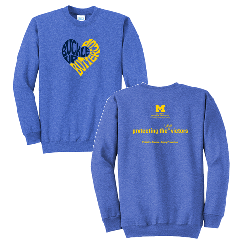 Port and Company Classic Crewneck Sweatshirt -- Heather Royal