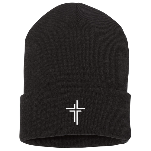 KGM Cross Logo Cuffed Beanie -- Black