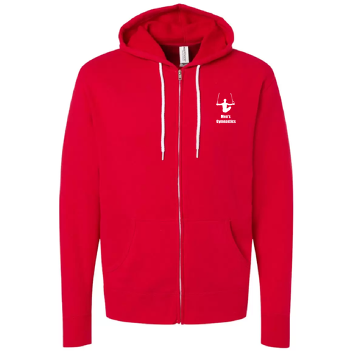 Port and Company Classic Full Zip Hooded Sweatshirt -- Red