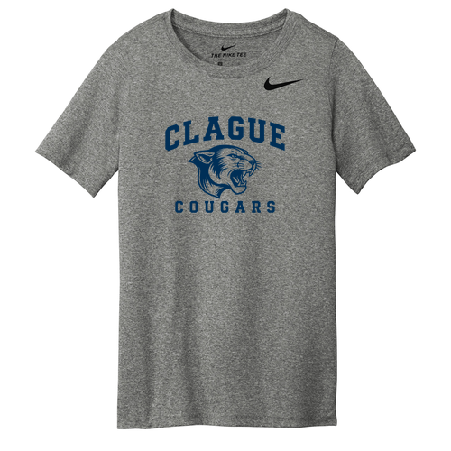 Youth Nike Team Rlegend Dri-Fit Tee -- Carbon Heather