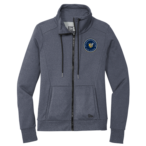 New Era Ladies Performance Terry Full-Zip Cowl -- True Navy Heather