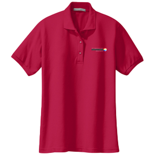 Port Authority Ladies Silk Touch Sport Shirt. -- Red