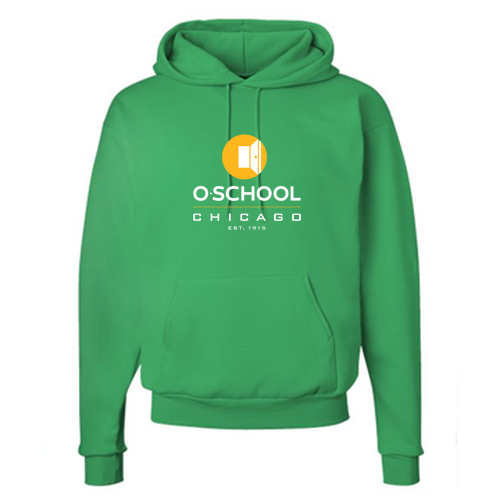 O-School Adult Pullover Hood-- Kelly Green
