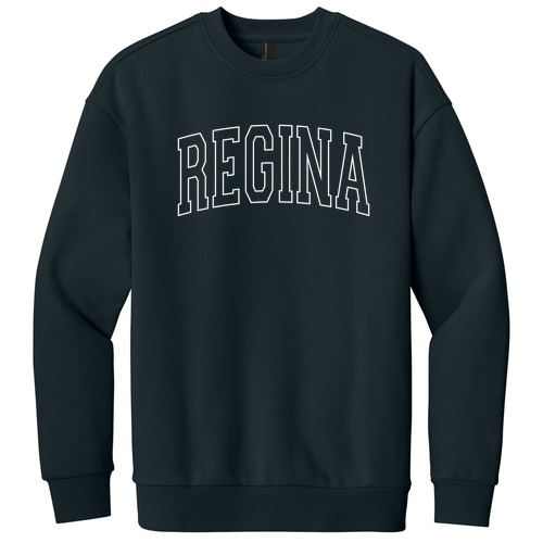 Regina Tonal Arch with Wrist District V.I.T. Heavyweight Fleece Crew -- Navy Blue