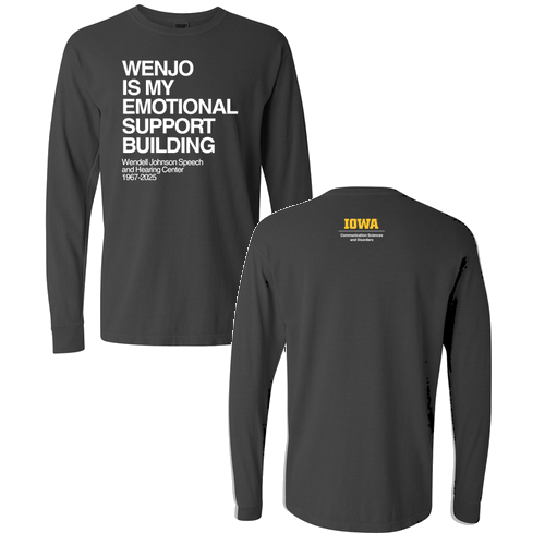 Comfort Colors Ringspun Long Sleeve Tee -Emotional Support Building- Pepper
