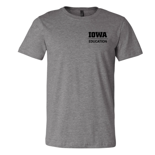 Hawkeye Teacher Bella Canvas Unisex Heather CVC T-Shirt -- Deep Heather