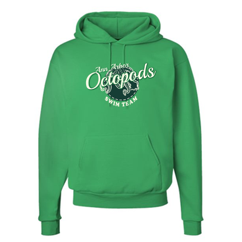 Hanes 7.8 Oz., 50/50 Comfort Blend Fleece Pullover Hood Adult -- Kelly Green