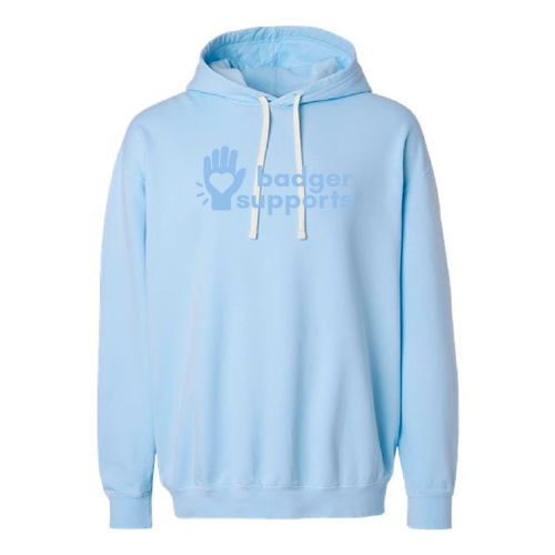 Comfort Colors Unisex Garment-Dyed Lightweight Fleece Hooded Sweatshirt -- Hydrangea