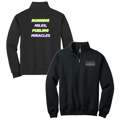 Runner Jerzees 1/4 Zip Cadet Sweatshirt -- Black