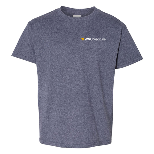 WVU Medicine Gildan Heavy Cotton Basic YOUTH T-Shirt -- Heather Navy
