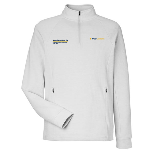 North End Men's Rhythm Waffle Quarter-Zip Pullover -- Platinum