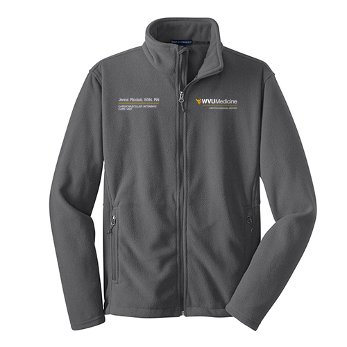 Embroidered Port Authority Value Fleece Jacket -- Iron Grey