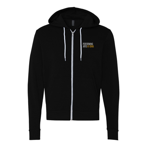 Bella Canvas Unisex Full-Zip Hooded Sweatshirt -- Black