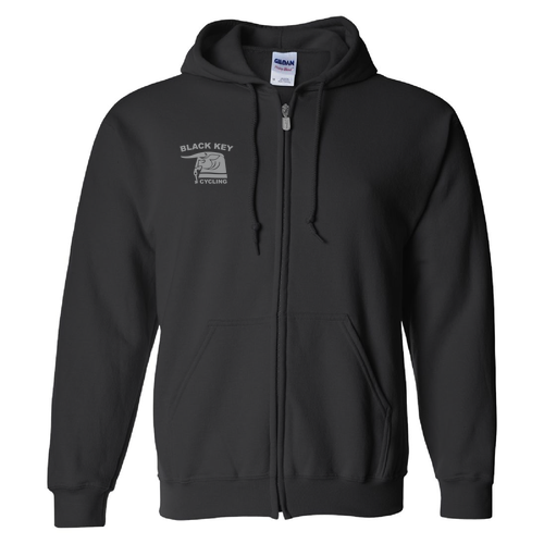 Gildan Full Zip Hooded Sweatshirt -- Black