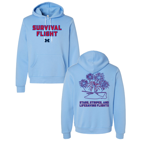 Mens/Unisex Bella Canvas Soft Sponge Fleece Hoodie -- Carolina Blue