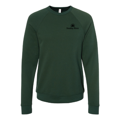 Sunday River Logo 2 Black Ink -- Crewneck Sweatshirt Forest