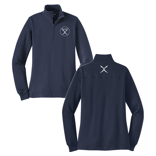 Sport Tek Ladies Quarter Zip Sweatshirt -- True Navy