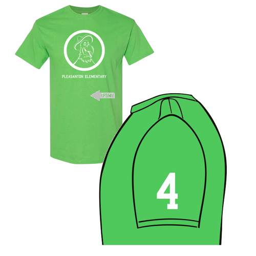 Velaquez and Yanez 4th Grade Class Electric Green- Adult size