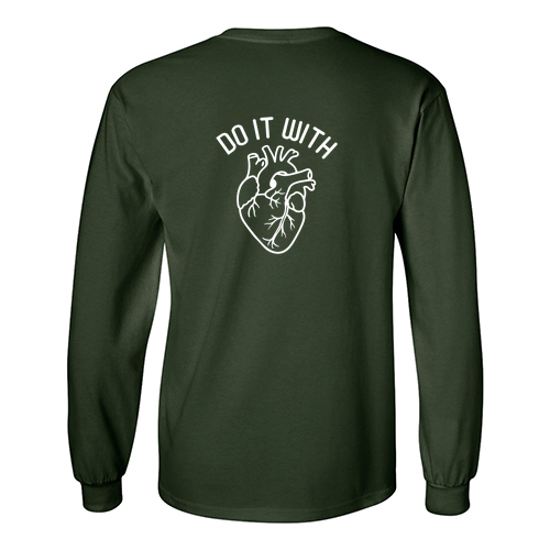 Gildan Ultra Cotton Longsleeve Basic T-Shirt -- Forest Green