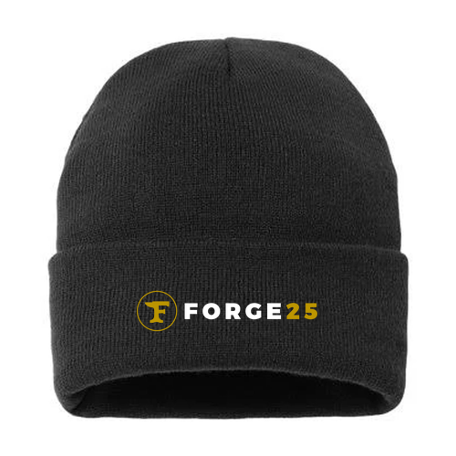 Sportsman Sherpa Lined 12 Cuffed Beanie -- Black