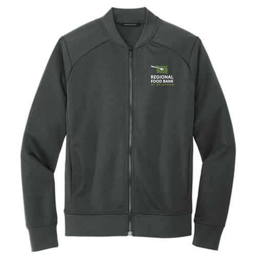 Mercer+Mettle Double-Knit Bomber Embroidered-- Anchor Grey