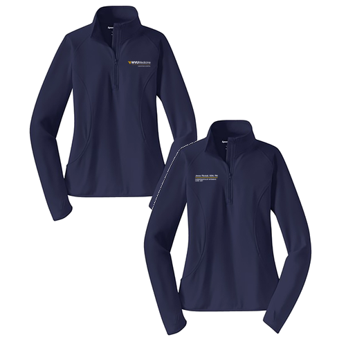 Sport Tek Ladies Sport Wick Stretch Half Zip Pullover -- True Navy