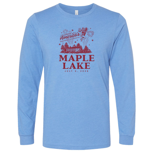 Bella+Canvas Unisex Heather Cvc Long Sleeve Tee- Heathers -- Heather Carolina Blu