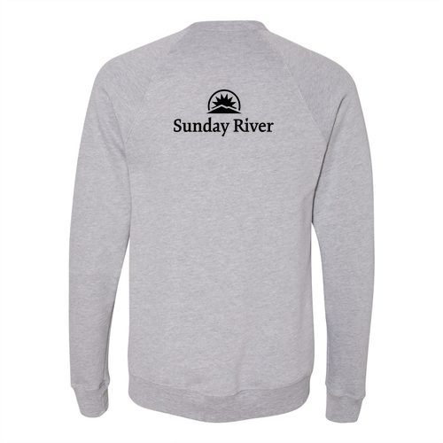 Sunday River Logo 2 Black Ink -- Crewneck Sweatshirt Athletic Heather