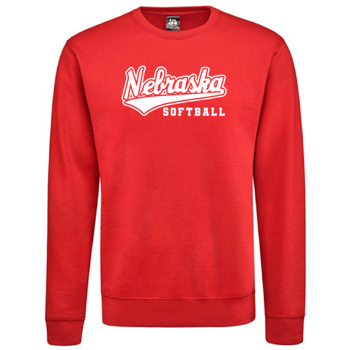 Softball Script Adult Crewneck Sweatshirt