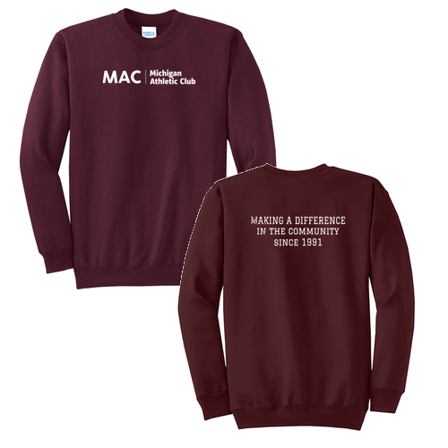 Port and Company Classic Crewneck Sweatshirt -- Maroon