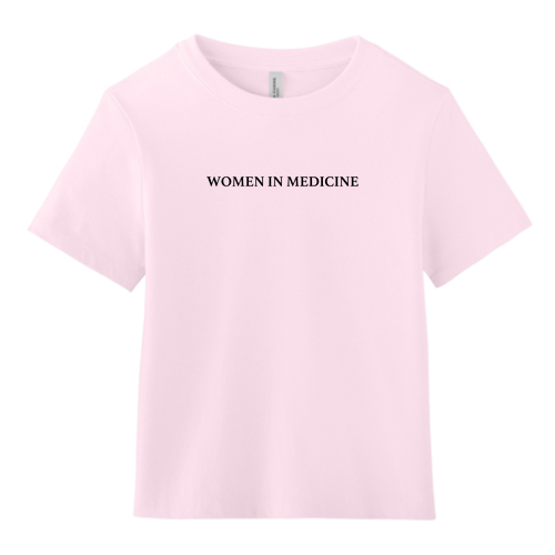 Embroidered BELLA + CANVAS Women's 6 oz Heavyweight Tee -- Soft Pink