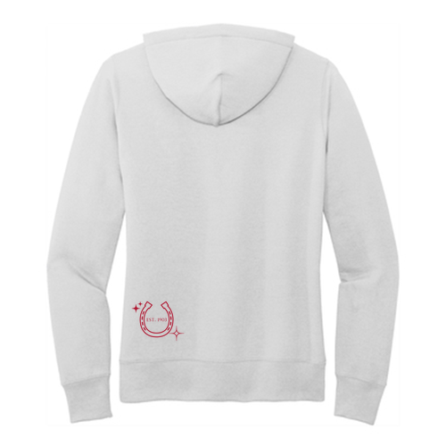 Port and Company Ladies Core Fleece Pullover Hooded Sweatshirt -- White
