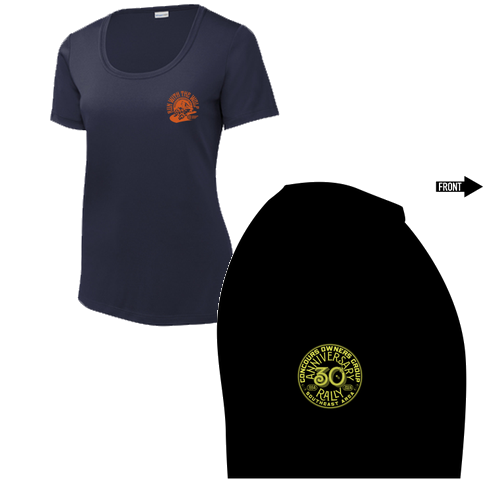 Sport-Tek Ladies Posi-UV Pro Scoop Neck Tee -- True Navy