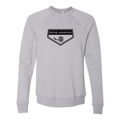 Boyne Mountain Logo 1 Black Ink -- Crewneck Sweatshirt Athletic Heather
