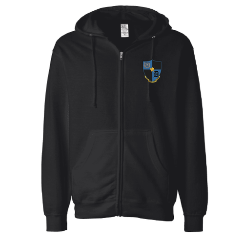 Crest -- Midweight Full-Zip Hooded Sweatshirt -- Black