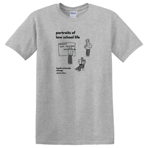 Portraits Of Law School Basic T-Shirt -- Ash