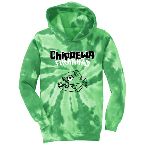 Youth Port & Company Tie-Dye Pullover Hooded Sweatshirt -- Kelly