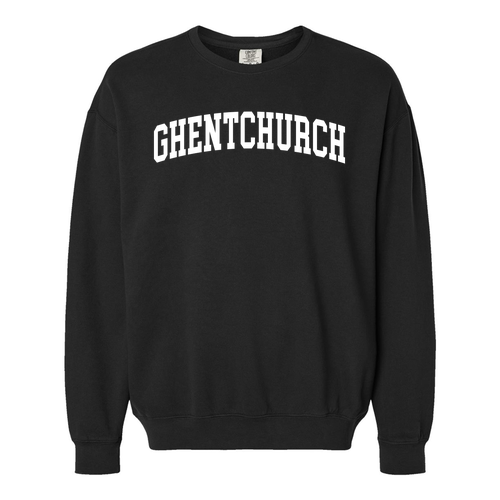 Comfort Colors Lightweight Adult Ringspun Crewneck Sweatshirt -- Black